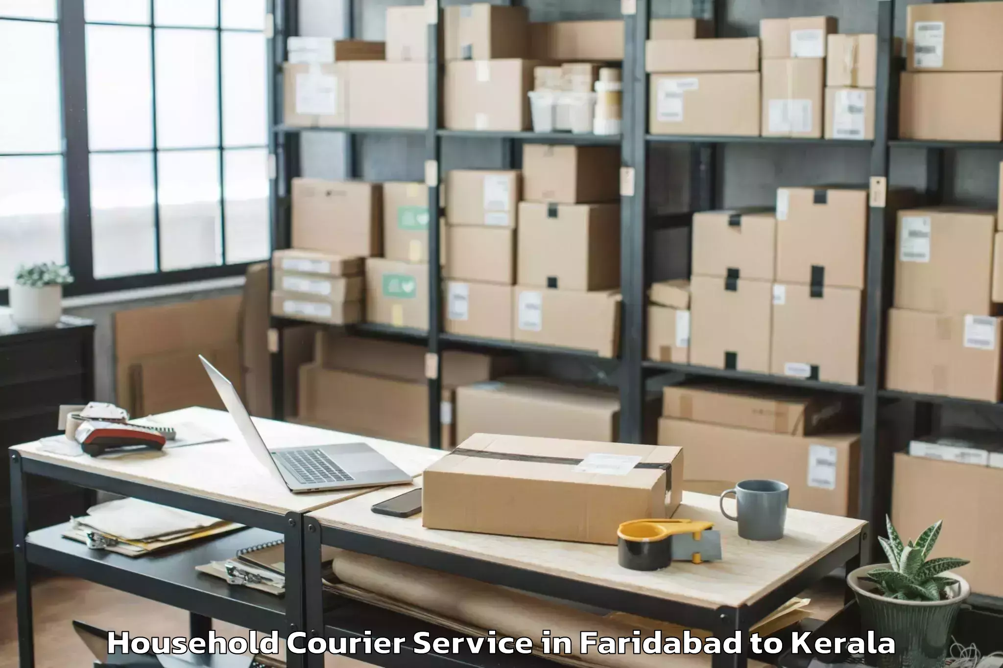 Trusted Faridabad to Karunagappalli Household Courier